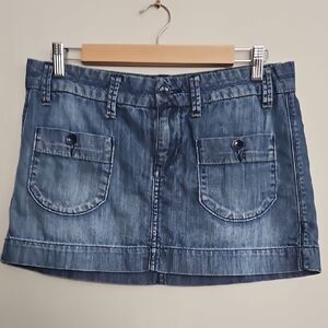 American Eagle Outfitters AE Jean Denim Mini Y2K Skirt Vintage Size 6